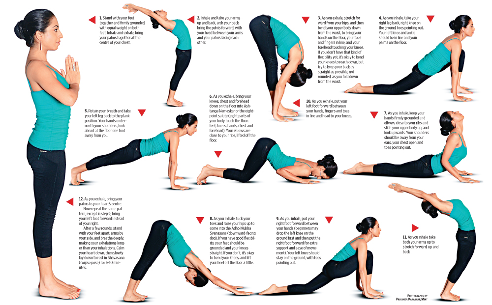 Best Yoga Exercises For Reducing Belly Fat Surya Namaskara