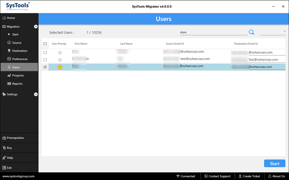 start migration