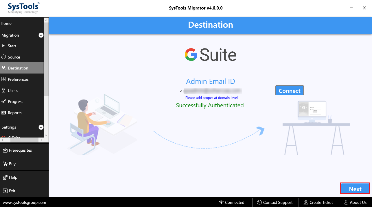 enter admin credentials