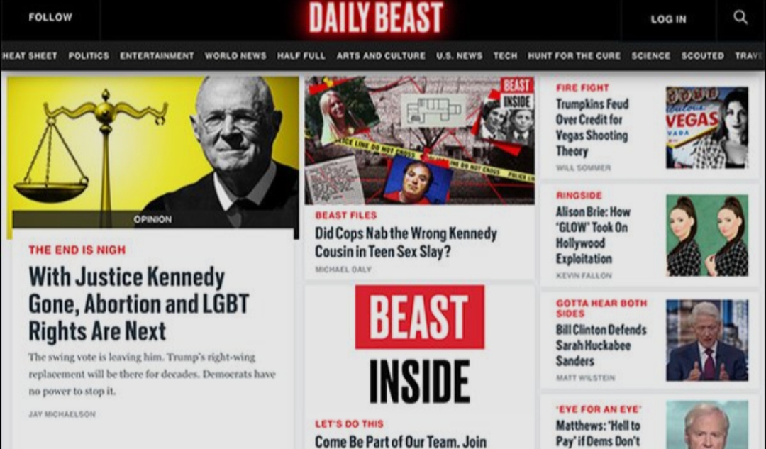 The Daily Beast breaking news homepage