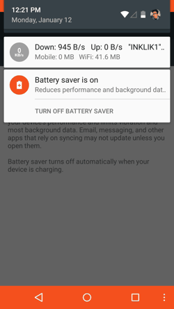 Review of Android Lollipop Features Battery