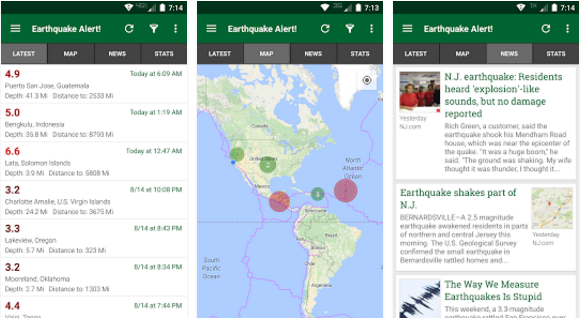 Earthquake Alert Apps for Android Earthquack alert app