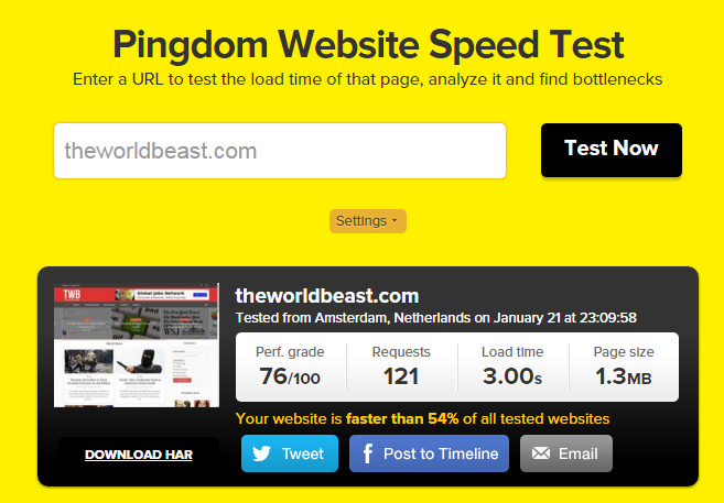 Online Tools for Website Speed Optimization Pingdom