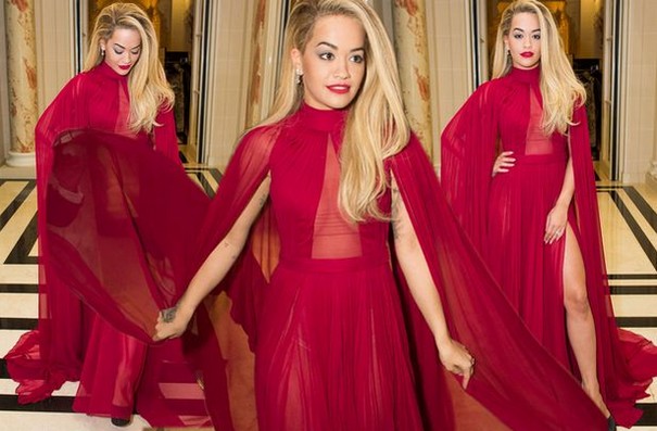 Rita Ora flashes Some Leg in Paris