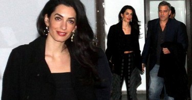 Amal Clooney shows her perfect abs on Berlin date with George