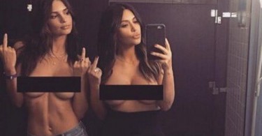 Kim Kardashian and Emily Ratajkowski Uncensored Bathroom Selfie pics Inspire sex