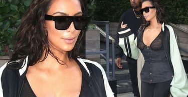 Kim Kardashian sheer top dress