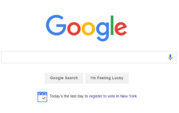 Google voter registration service