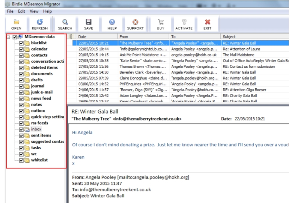 MDaemon to PST converter