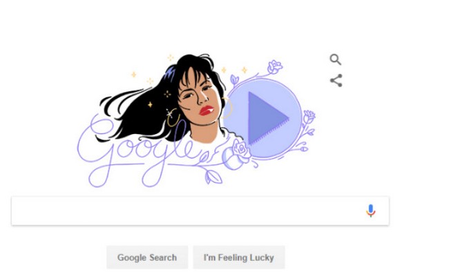 Latest Doodle by Google showcases famous singer Selena Quintanilla