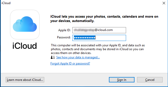 iCloud login