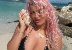 Bebe Rexha bikini mermaid look on the beach in Turks and Caicos