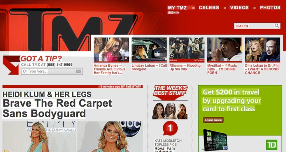 TMZ breaking celebrity news coverage