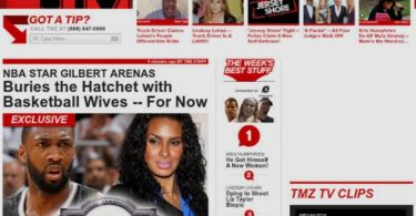 TMZ celebrity news website home