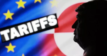 EU flags as Europe considers €93bn tariffs over Trump Greenland threat