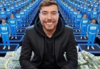 MrBeast on set during a high-budget video shoot