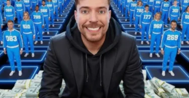 MrBeast on set during a high-budget video shoot