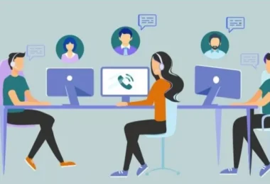 remote agents using hosted call center software