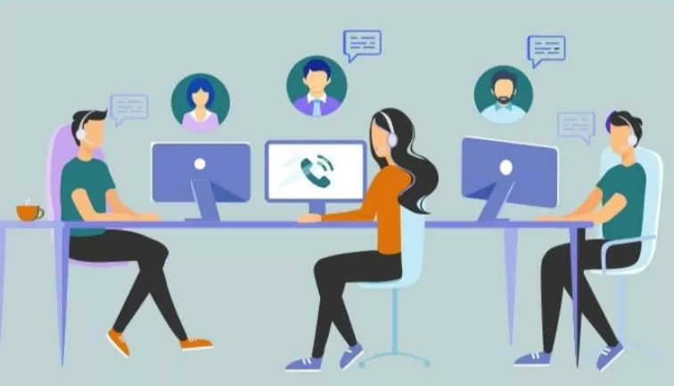 remote agents using hosted call center software