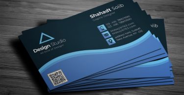 Professional business card printing layout example