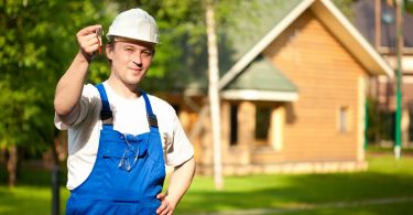 Reliable locksmith verifying door lock